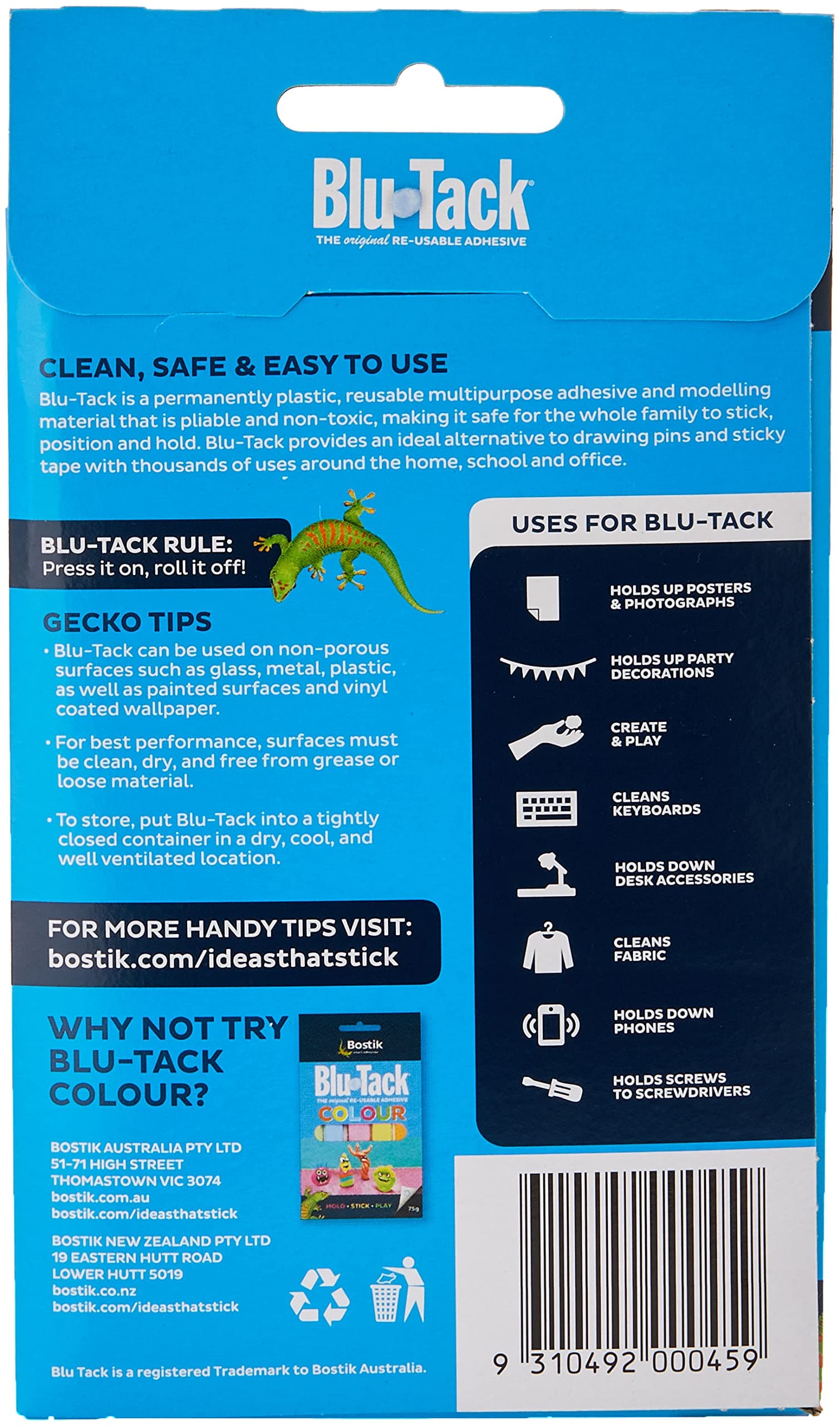 Bostik Blu Tack 75 g, 2 Pack, Blue/Gray thumbnail 2