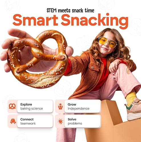 Pretzel Making Kit - Real Cooking Set for Kids Ages 5-12+ with Recipe and Ingredients - Kids Baking Set for Girls & Boys - Great Gift for Family Bonding thumbnail 4