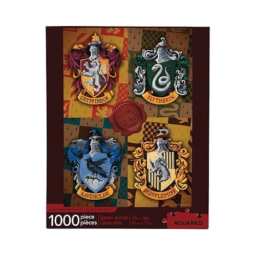 AQUARIUS Harry Potter Puzzle House Crests (1000 Piece Jigsaw Puzzle) - Officially Licensed Harry Potter Merchandise & Collectibles - Glare Free - Precision Fit - 20x28in - Image 1