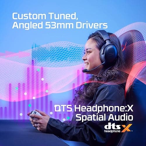 HyperX Cloud III Wireless Gaming Headsets with Microphone Noise Cancellation DTS Headphone:X 120-Hour Battery for PC, PS5, PS4, Nintendo Switch Playstation Headset, 77Z46AA Black/Red (Renewed) thumbnail 4
