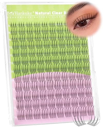 Aurora Natural Lash Clusters Wispy Cluster Eyelash Extensions C Curl Eyelash Clusters Invisible Band Individual Lashes 8-16MM Soft BASF Lash Extensions 120PCS Wet Pestañas Postizas Naturales at Home - Image 1
