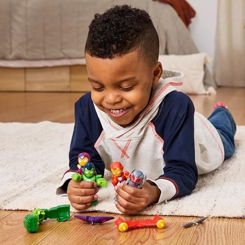 Iron Man and HIS Awesome Friends Marvel Iron Armor Figure Pack, 3-Inch Action Figures, Toy Playsets for Boys & Girls, Ages 3+ (Amazon Exclusive) thumbnail 2