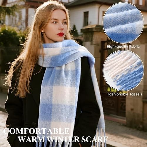 Nimalpal Winter Scarf for Women - Chunky Winter Scarf with Tassel, Womens Scarves for Cold Weather thumbnail 2