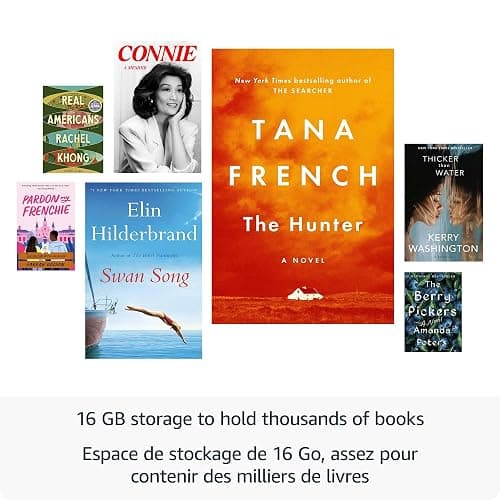Amazon Kindle 16 GB (newest model) - Lightest and most compact Kindle, now with faster page turns, for an enhanced reading experience - Black thumbnail 5