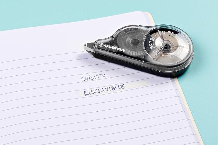 Osama – Korrekturroller, 2 Stücke, 20 M – Korrekturband Ideal für Schule, Büro und Uni – Korrekturmaus Nützliches Set für Schreib und Schulbedarf, Gleitend und Abdeckend, Langanhaltend thumbnail 4