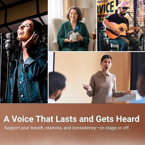 WellO2 Breathing Trainer, Voice Training and Vocal Steamer for Singers, Actors, and Professionals with Warm Steam Intake, Portable thumbnail 7