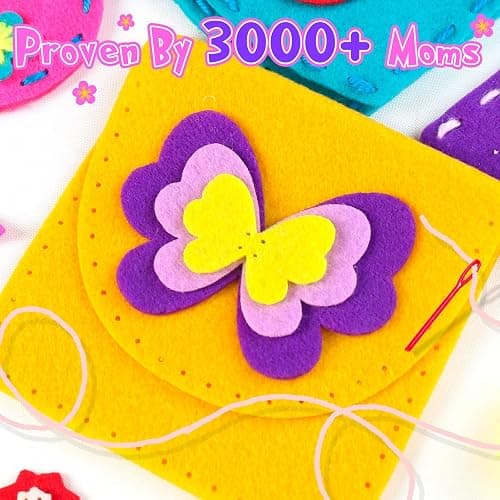 IROLEHOME Sew Your Own Purses 6 Pcs Sewing Kit for Kids Sewing Bag for Beginners, Birthday Gifts for Girls Boys thumbnail 3