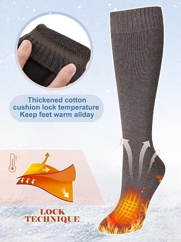 Shihanee 8 Pairs Warm Winter Knee High Socks for Women Boot Thick Socks for Cold Weather Hiking Skiing Working Winter Gifts thumbnail 3