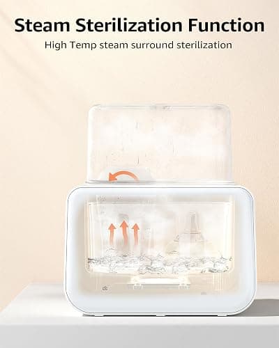 Baby Bottle Warmer, Grownsy 8-in-1 Fast Milk Warmer with Timer Breastmilk or Formula, Fits 2 Bottles, Accurate Temperature Control, with Defrost, Sterili-zing, Keep, Heat Baby Food Jars Function thumbnail 6