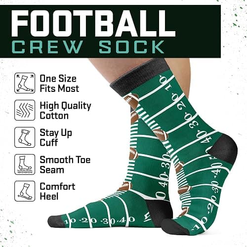 Funny Socks For Men - Cool Mens Football Socks, Sports Stocking Stuffers, Funny Accessories, Ideas Gifts, Sports Gift thumbnail 6