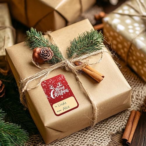 120pcs Christmas Gift Tags Stickers Self Adhesive, 2"x3" Christmas Name Tags for Gifts Festival, to from Gift Tag Stickers for Presents thumbnail 2