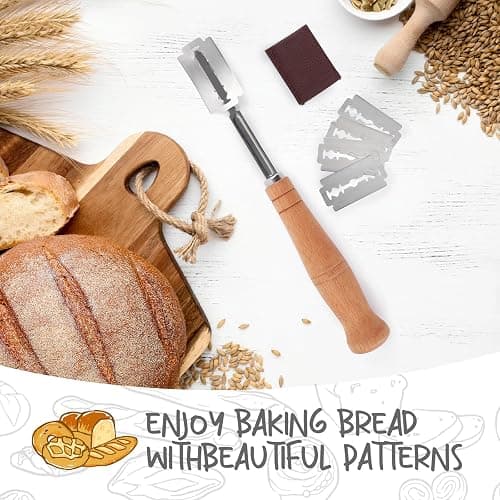 DOYOLLA Proofing Baskets for Sourdough Bread Making, Dough Proofing Bowls Kit with Cloth Liner + Scoring Lame + Scraper for Professional & Home Sourdough Bakers (Round,8.5 inch,Set of 2) thumbnail 4