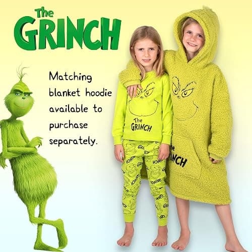 The Grinch Unisex Pyjama for Kids Long Sleeve 100% Cotton Winter Christmas Pyjama thumbnail 6