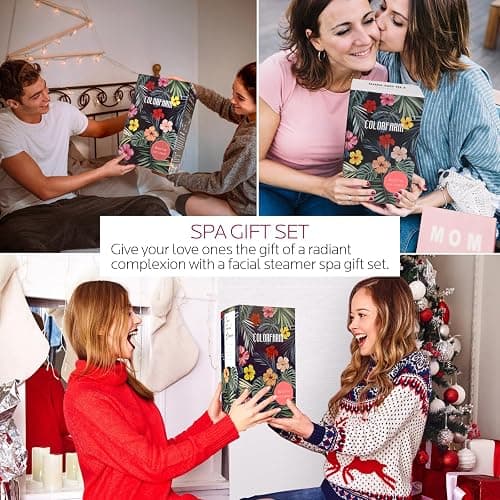 Colorfarm Facial Steamer Skin Care Kit: Face Steamer Home Spa Deep Cleaning Unclogs Pores Blackheads with 4 Skin Care Tools - Relaxing Self Care Gifts for Women (Gentle Exfoliation & Cleansing Kit) thumbnail 7