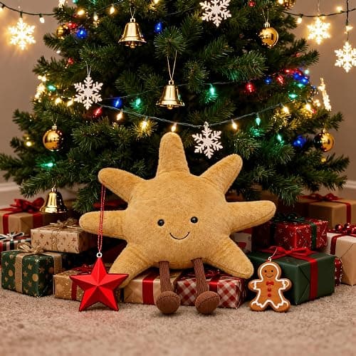 Annshein 1 lb Weighted Sun Plush Pillow - 12 inch Stuffed Animal Weighted Plush Toy, Soft Cuddle Plushie, Birthday thumbnail 2