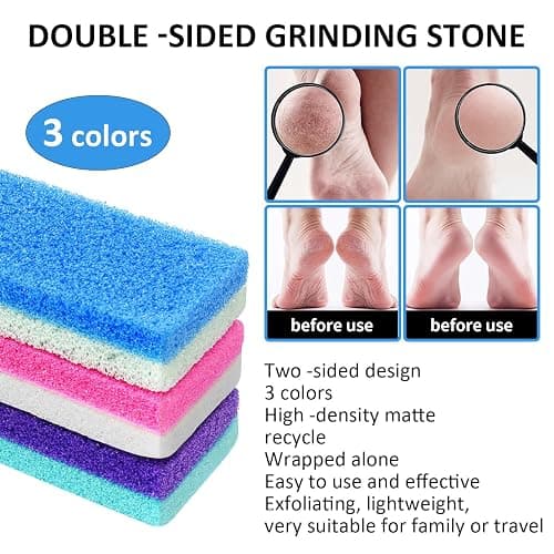 6Pcs Professional Pedicure Foot Pumice Stone for Feet Skin Callus Remover and Scrubber for Dead Skins Sided thumbnail 3