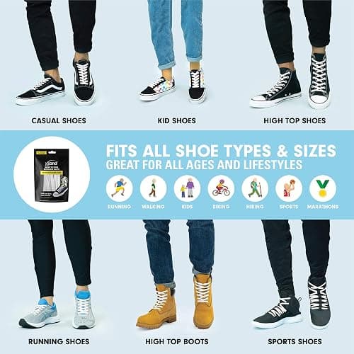 Xpand No Tie Elastic Shoelaces. 1 Size Fits All for Adults & Kids | Stretch Laces for Sneakers, Runners & High Tops Shoes thumbnail 3