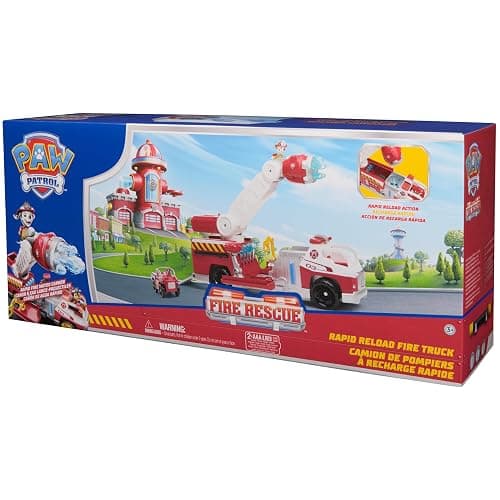 Paw Patrol Fire Rescue: Rapid Reload Fire Truck with Marshall Figure, Quick-Fire Launcher, Lights & Sounds, Kids Toys for Boys & Girls Ages 3 and Up thumbnail 8