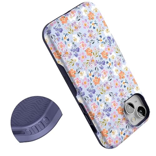 Casely iPhone 15 Case | Poppy Meadows | Pastel Floral | Bold Protective Design | Compatible with MagSafe thumbnail 5