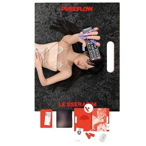 LE SSERAFIM PUREFLOW pt.1 Compact Album [Hong Eunchae Ver.] Photobook + CD + Random photocard + Tag Sticker + Tag Paper + Member Cover (PRISTINE RED Ver.) - Image 1