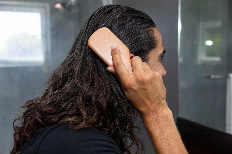 GranNaturals Soft Boar Bristle Slick Back Hair Brush - Hairbrush for Smoothing, Fades, Beards, 360 Waves to Style, Polish, & Lay Down Hair to Create a Sleek Ponytail Bun Hairstyle for Women & Men thumbnail 8
