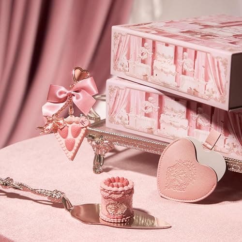 Flower Knows Strawberry Cupid 4-Piece Makeup Gift Box Set-Fairy Pink Moments Set, Lip Cream + Solid Perfume + Pocket Mirror + Folding Gift Box(01 Fairy Pink Moments Set) - Image 1