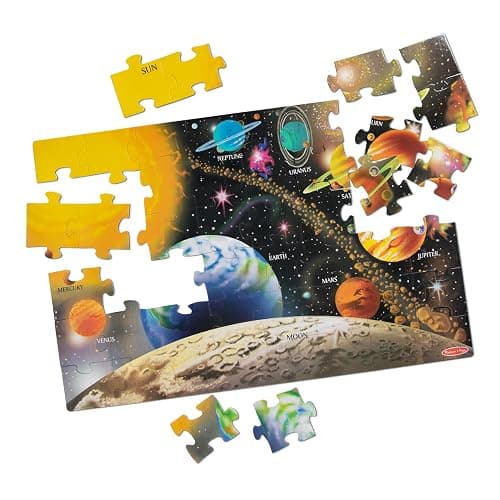 Melissa & Doug Solar System Floor Puzzle, 48 pc Jumbo Jigsaw Puzzle, Educational Screen Free Activity for Toddler, Preschoolers and Kids Ages 3+ (2 x 3 Feet) - FSC Certified thumbnail 4