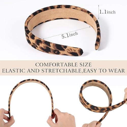 DiyJibb Headbands for Women - 1 Inches Wide Headbands - Solid Color Headband Fashion Hair Accessories- Trendy Women Girls Non Slip Fashion Hair Bands- Thick Elastic Hair Bands for Women's Hair 6PCS thumbnail 4