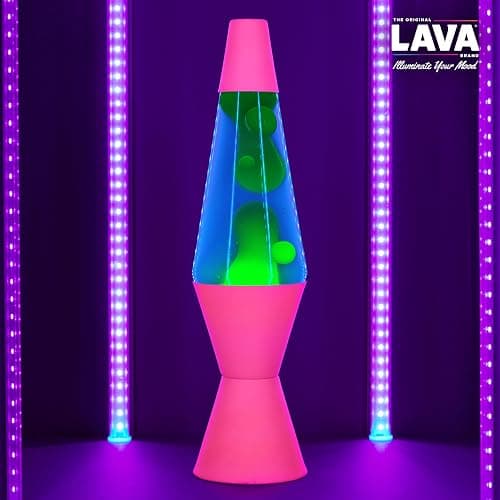 LAVA The Original Lamp - 14.5" Neon Pink - Classic Liquid Motion Lamp - Green/Yellow and Blue Liquid - Item #2383 (Amazon Exclusive) thumbnail 6