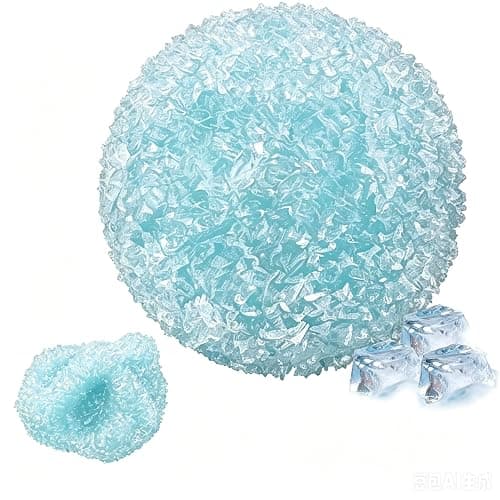 Crunchy Squishy Stress Ball, Ice Squishies Stress Ball, 2026 New Squeeze Stress Slushie Squishy, Ice Skin Fidget Sensory Toys for Relaxing, Non-Sticky Slow Rising Squeeze Balls (Blue) - Image 1