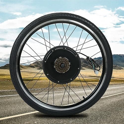 NAIMP 48V 1000W 26'' Electric Bike Conversion Kit, Rear Wheel Bicycle Motor E-Bike Kit LCD Display &5-level Smart Pedal Assistance, 5 Mode PAS Cycling Hub, Widened Tires, Black thumbnail 8