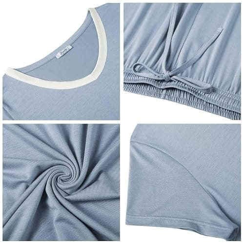 Joyaria Cooling Pajamas Bamboo Viscose Lightweight PJs Set Women Wicking Sleepwear for Night Sweat S-XXL thumbnail 5