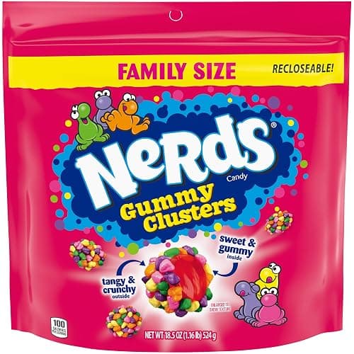 NERDS Gummy Clusters, Candy, Rainbow, Crunchy and Gummy, 18.5 oz thumbnail 10