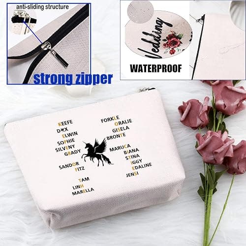 PXTIDY Team Foster Kee-fe Makeup Bag Keeper of The Lost Cities Characters Cosmetic Bag KOTLC Novel Inspired Bookish Gift thumbnail 3