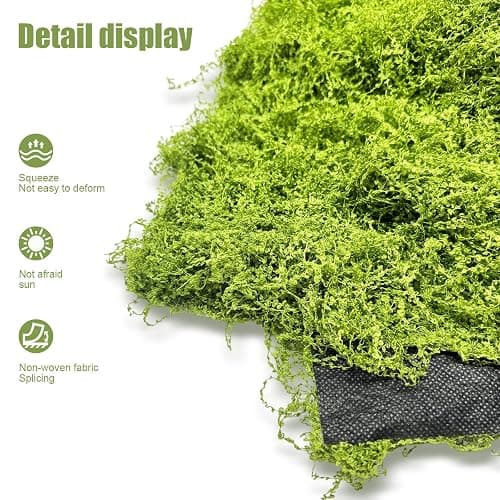 FSZNKJ Artificial Green Moss Mat, Carpet Grass Wall with Base Fabric 39.37 * 39.37 inch Fake Moss for Crafts, Faux Moss for Plants Indoor Green Faux Grass for DIY Table Centerpieces Floral Wedding thumbnail 6