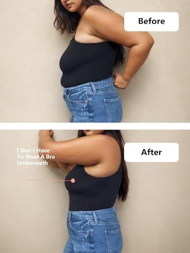 ATTLADY Compression Tank Tops for Women, High Shaping Scoop & V-Neck Cami, Shapewear Tummy Control Camisole thumbnail 5
