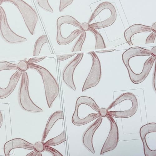 stika.co Set of 2 Pink Bow Light Switch Sticker Cover Designs - Single Switch - Cute Removable Vinyl Decal for Girls Bedrooms, Nurseries & Playrooms thumbnail 6