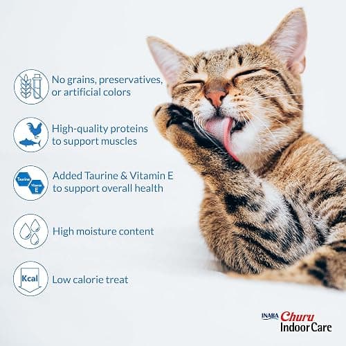 INABA Churu Indoor Care for Hairball Control, Functional Lickable Cat Treat with Taurine & Green Tea Extract, 0.5oz Each, 20 Tubes Total, Tuna & Chicken Variety thumbnail 6