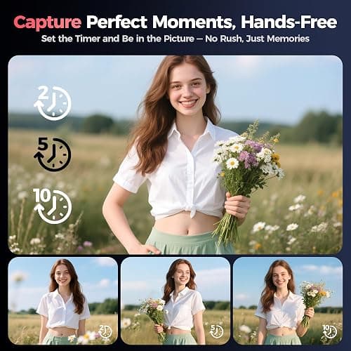 4K Digital Camera Pink for Girls Teens: 64MP Vlogging Camera with Flip Screen - 16X Zoom - Cute Compact Cam for Photography and YouTube – Aesthetic Point and Shoot Gift for Ages 8-18 thumbnail 8