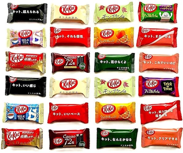 Konbini Japan - 24 Mini Japanese KitKat Chocolate Variety Pack Assortment (12 Flavors X2) Authentic Candy Snacks Wafer Sweets Gift - 24 Cute Small Size - Image 1