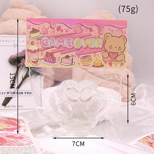 Taba Squishy Cat Paw Squeeze Toys,Sensory Fidget Toy for Your Best Mellow and Chill,Party Favors, Birthday Gift, Squishy Toys for Adults (Transparent) thumbnail 3