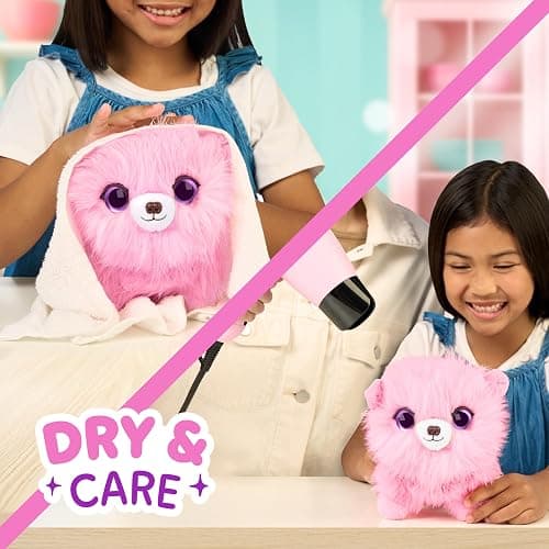 SCRUFFALUVS Pink Surprise Pet, Mystery Plush Toys, Stuffed Animals, Wash to Reveal 1 of 3 Rescue Pets: Puppy, Bunny, or Kitty - Includes 8.7" Deluxe Pet Carrier - Styles May Vary thumbnail 5