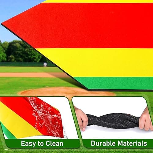 TOBWOLF Baseball & Softball Home Plate, Colored Blended Non-Slip Mat for Pitching & Hitting Practice, 17” Official Size Baseball Zone Training Home Plate, Portable Indoor Outdoor Pitchers Plate thumbnail 6