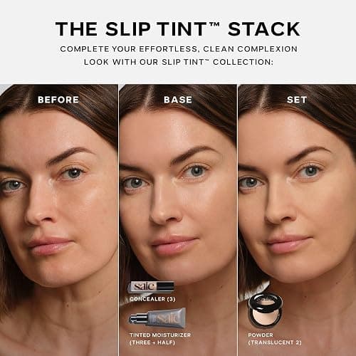 Saie Slip Tint Tinted Moisturizer with SPF 35 - Light Coverage, Glowy Skin Tint & Mineral Sunscreen for Face with Hydrating Hyaluronic Acid - Summer Makeup Essential - Shade Three (1.35 oz) thumbnail 6