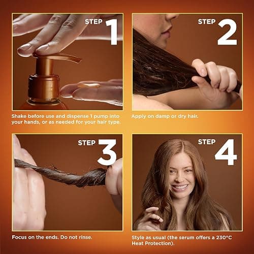 Garnier Whole Blends Hair Honey Repairing Serum for Dry Damaged Hair, Non-sticky & non-greasy, Smoother hair & split ends reduction, 150ml thumbnail 5