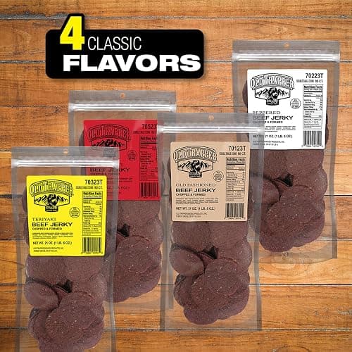 Old Trapper Double Eagle Beef Jerky, Teriyaki Flavor, 21 Ounce Package, Natural Wood Smoked Meat Snacks, 10 Grams of Protein and 80 Calories per Serving (Pack of One) thumbnail 4
