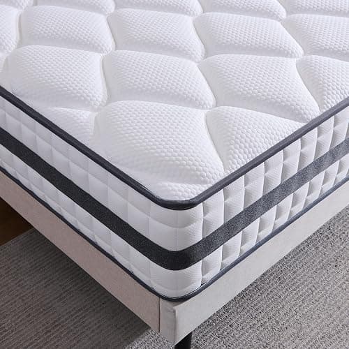 Twirest Double Mattress, Hybrid Memory Foam and Spring Mattress, Zonal Support, Decompression, Medium Firm, Soft and Breathable Cloth, Rolled-in-Box, 135x190x22cm thumbnail 6