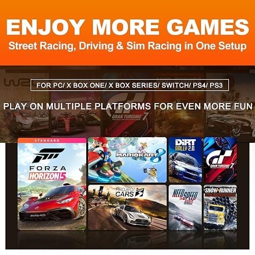 PXN V3 Pro Gaming Steering Wheel with Pedals | Dual Motor Vibration Feedback, Beginner Sim Racing Wheel for PC, PS4, Xbox Series S, Xbox Series X, Xbox One and Switch thumbnail 7