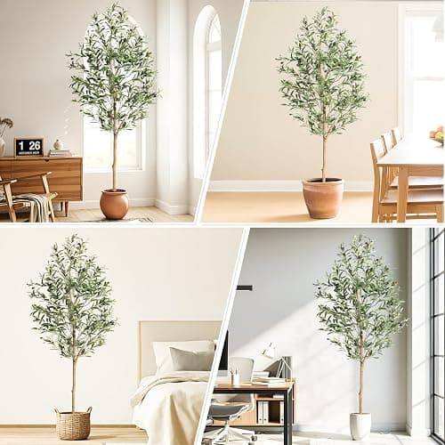 HAUSPROFI Olivenbaum Künstlich 180CM, Kunstpflanze, Künstlicher Olivenbaum, Künstliche Pflanzen, Kunstpflanzen Groß, Künstliche Pflanzen Wie Echt für Indoor Outdoor Haus Büro Garten Moderne Deco thumbnail 9
