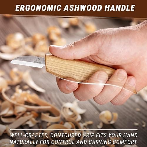 BeaverCraft Whittling Knife C2 6.5" - Wood Chip Carving Knife for General Purpose - Detail Whittling Knives Carbon Steel - Wood Carving Tools for Beginners thumbnail 7